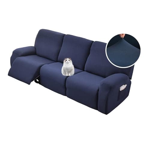 CRFATOP Stretch Recliner Cover Slipcovers for Lazy Boy Furniture — Solid Navy