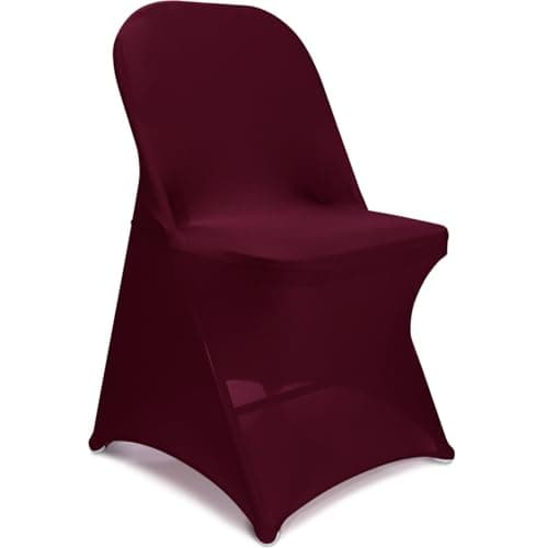 Elastic Chair Covers for Event Decor (Navy Blue) — Burgundy