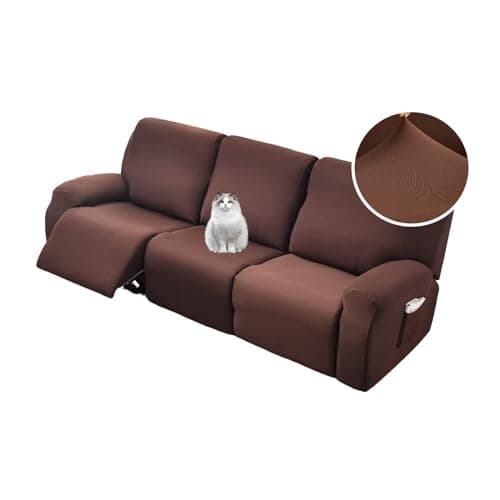 CRFATOP Stretch Recliner Cover Slipcovers for Lazy Boy Furniture — Solid Coffee