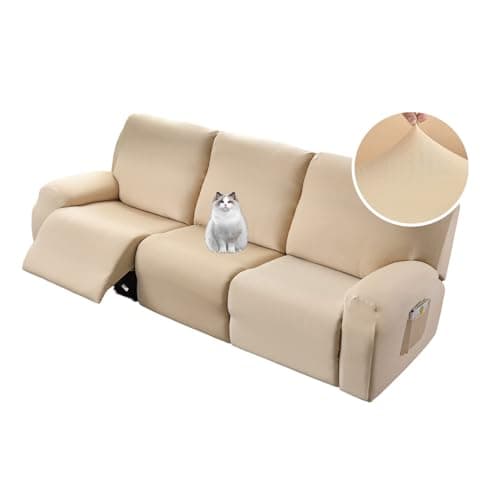 CRFATOP Stretch Recliner Cover Slipcovers for Lazy Boy Furniture — Solid Cream