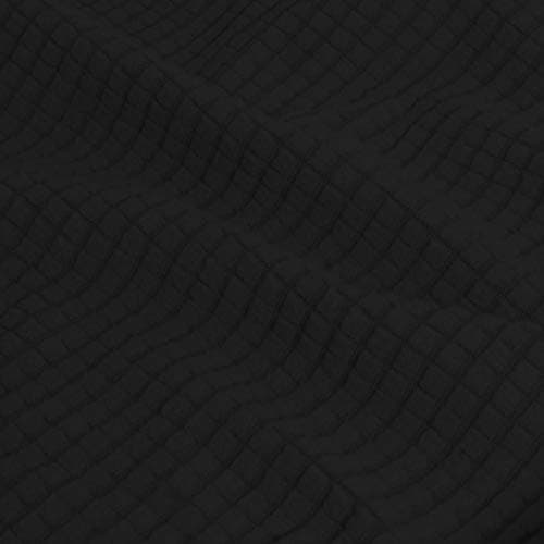 Easy-Growing Couch Cover with 3 Cushion Covers, Dark Gray Spandex Protector — Black