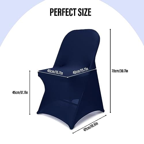 Elastic Chair Covers for Event Decor (Navy Blue)
