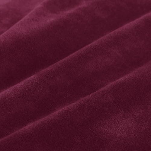 ZNSAYOTX Luxury Velvet Couch Cover, Grey, 72"-92" Stretch Sofa Protector — Wine Red