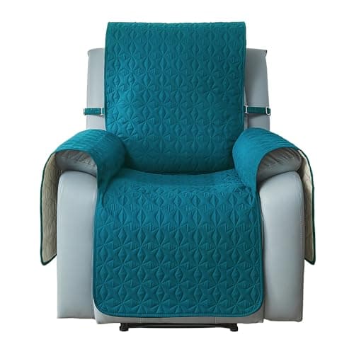 Waterproof Recliner Chair Covers for Pets and Dogs — Peacock Green