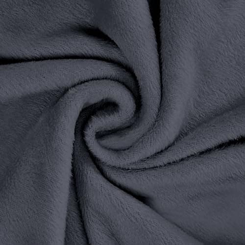 U-NICE HOME Velvet Sofa Covers for 3 Cushion Couch (Large, Chocolate) — Dark Grey