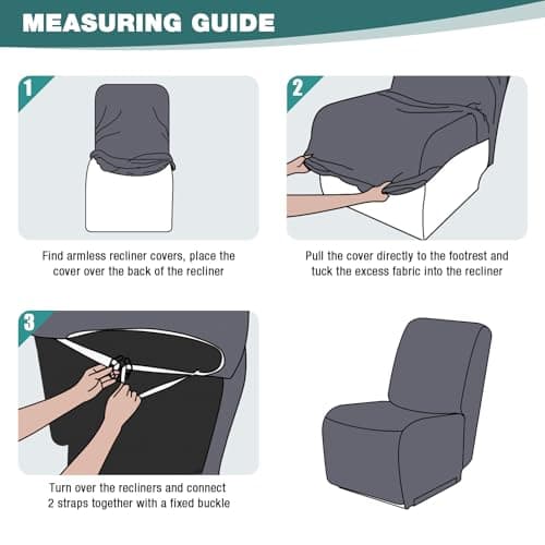 Ruaozz Oversized Reclining Armless Chair Cover