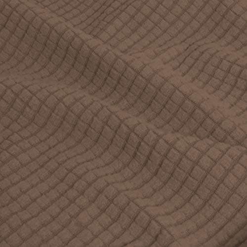Easy-Growing Couch Cover with 3 Cushion Covers, Dark Gray Spandex Protector — Brown