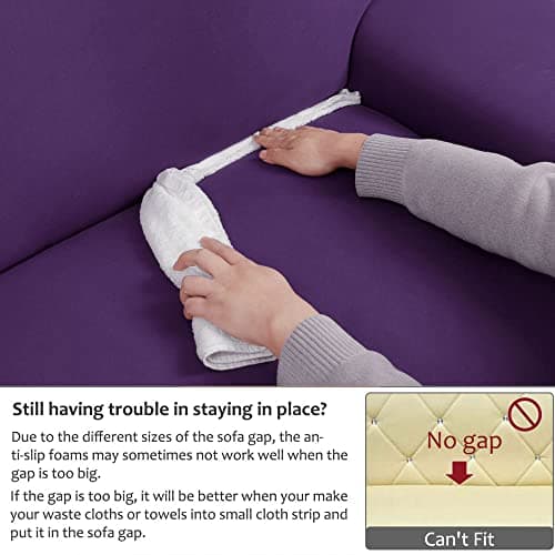 Stretch Sofa Cover for Sofas, Loveseat, Armchair - Universal Fit, Purple