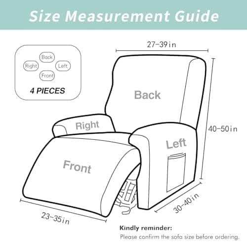 Pet and Kid-Friendly Waterproof Recliner Covers