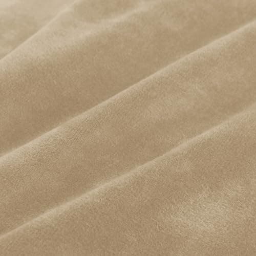 ZNSAYOTX Luxury Velvet Couch Cover, Grey, 72"-92" Stretch Sofa Protector — Camel