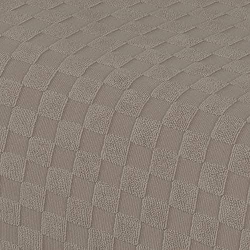 MAXIJIN 4-Piece Dark Gray Non-Slip Couch Cover for 3-Cushion Sofa Pet Friendly — Khaki