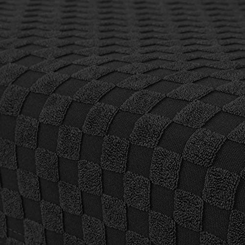 MAXIJIN 4-Piece Dark Gray Non-Slip Couch Cover for 3-Cushion Sofa Pet Friendly — Black