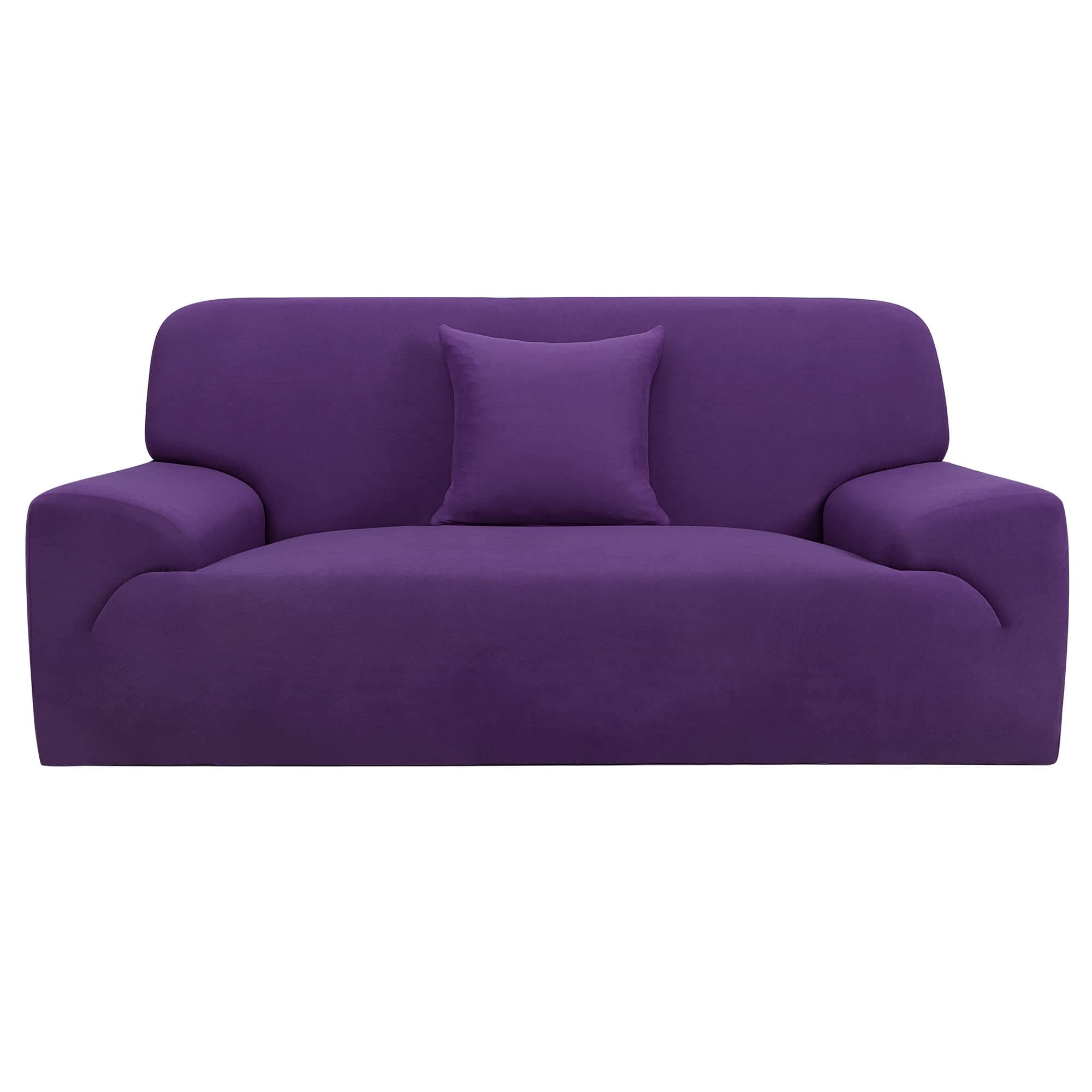 Stretch Sofa Cover for Sofas, Loveseat, Armchair - Universal Fit, Purple