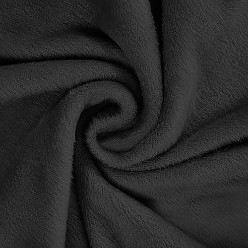 U-NICE HOME Velvet Sofa Covers for 3 Cushion Couch (Large, Chocolate) — Black