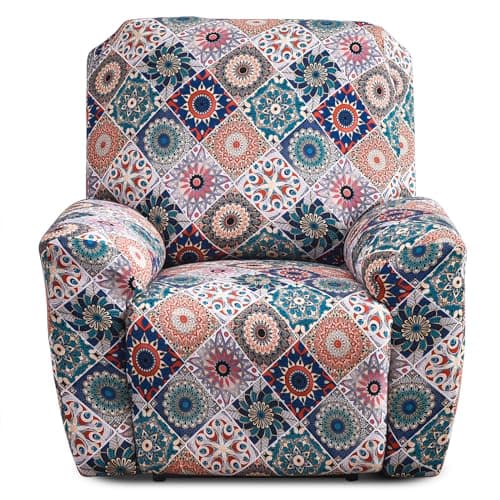 Pet and Kid-Friendly Waterproof Recliner Covers — Printed Orange