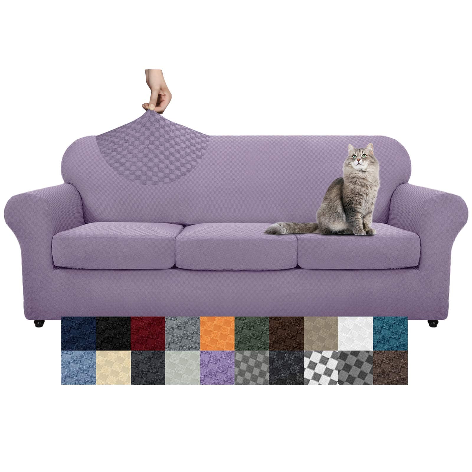 Latest Checkered Couch Covers for 3 Cushion Sofa
