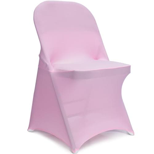 Elastic Chair Covers for Event Decor (Navy Blue) — Pink